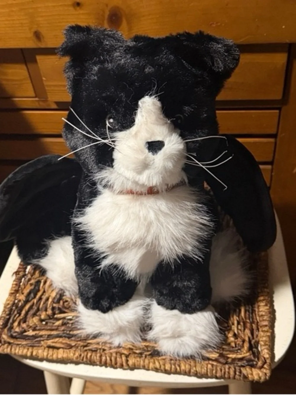 NWT Pottery Barn Jinxy Boo Bat Wing Cat Halloween Plush Pillow Retired Rare